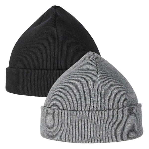2 stk. varme luer for kvinner og menn, strikket baggy dobbel lag varm brettet skull beanie for ski og skøyter