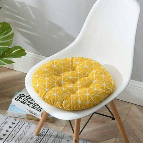 Trykket Stolpute Myk Elegant Kontorstolpute 30*30cm Rund-Trekant Flerfarget (jaune)