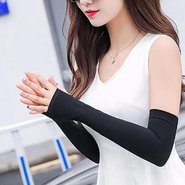 UV-solskydd Arm Sleeves Kvinnor Ungdom Kompression Kylhylsa Omslag