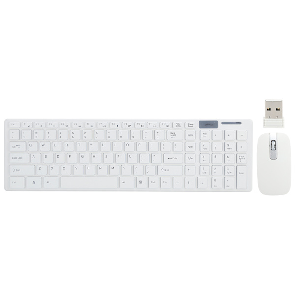 Mus och tangentbord set trådlös 10m fjärranslutning smart sleep fingerboardand mus combo för IOS/Windows/AndroidVit