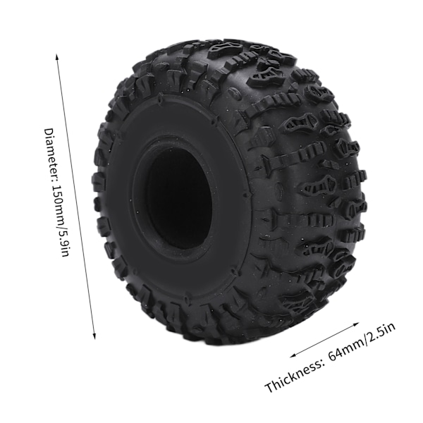 2.2 Tommer RC Gummidæk Slidstærke Holdbare RC Dæk til SCX10 1/10 RC og 2.2 Tommer Fælge