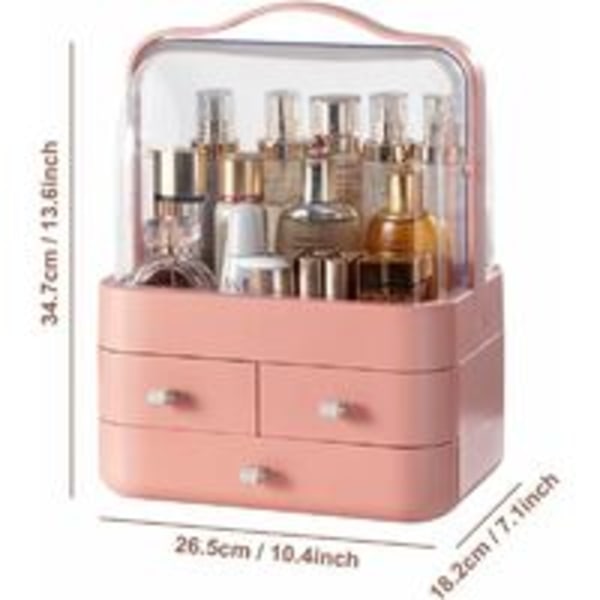 Kosmetik Organizer - Kirsebærrød Stor