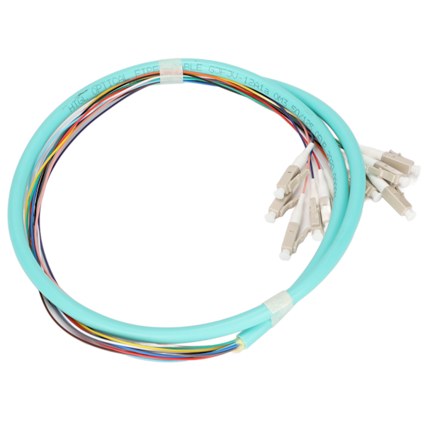 Fiberoptisk kabel 12 tråde keramisk ferrule lavt indføringstab single mode optisk fiber patch cord til instrumentering