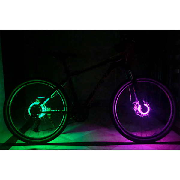 Smarte lysfølsomme cykelhjul lygter USB genopladelige hjuleger lygter