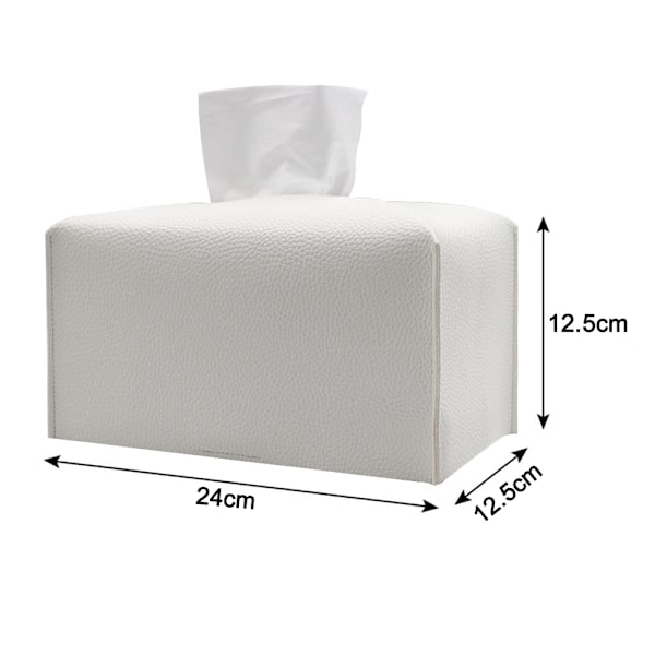 Servietboks Cover, Moderne Dekorativt Læder Rektangulær Servietboks Etui Organizer Holder til Toiletbord, Natborde, Stue, Kontor