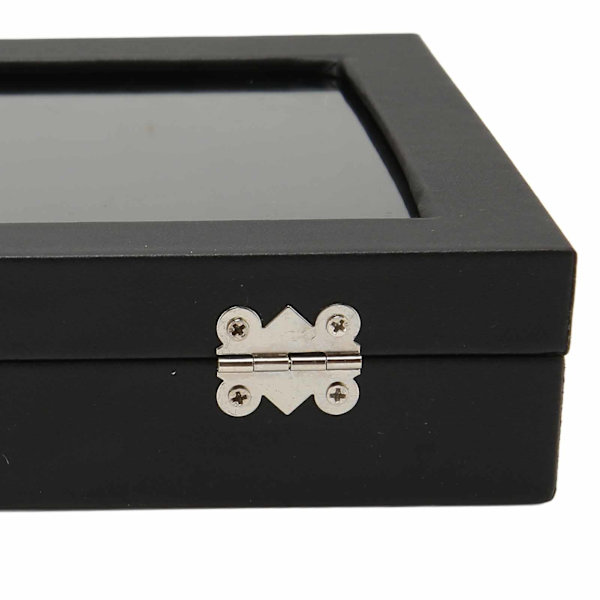 Pin Display Case Ordnad Förvaring Transparent Dammtät Svart Badge Förvaringslåda för Hem Smycken Butik S