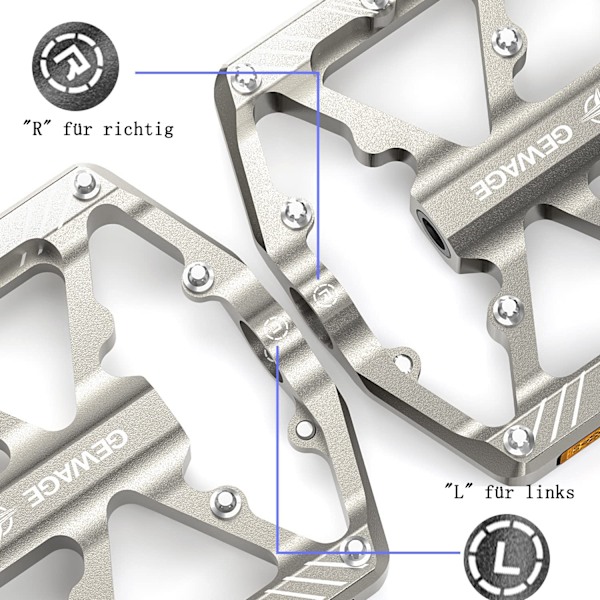 Sykkelpedaler med reflekterende striper, 3 forseglede lagre, sklisikker CNC-aluminiumsykkelplattform, 9/16 tommer pedaler for landeveissykkel, MTB,