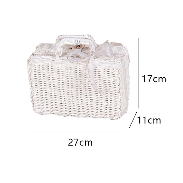 Rattan vävd bambu presentask bröllop tärna gåvor bröllop leveranser presentask resväska