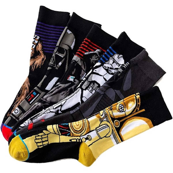 12 par Star Wars sport bomullssockor för män, atletiska casual crew-strumpor