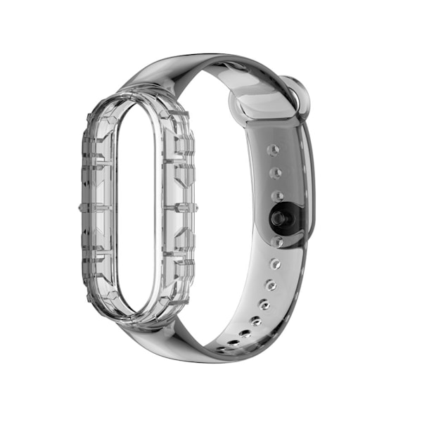 Ersättningsband kompatibel med Xiaomi 5 6 och Huami Amazfit band5 Mjukt genomskinligt TPU-klockarmband