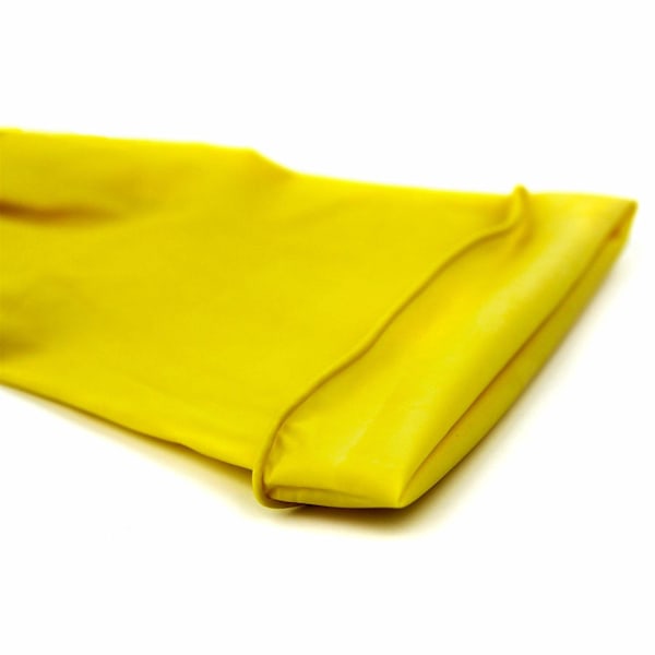 [12 Par] Kraftige Ekstra Store Oppvaskhansker i Gummi for Flere Bruksområder - 28 cm Gule Flokkforede Husholdningshansker for Kjøkkenrengjøring, Oppvask, Sterkt Arbeid Medium