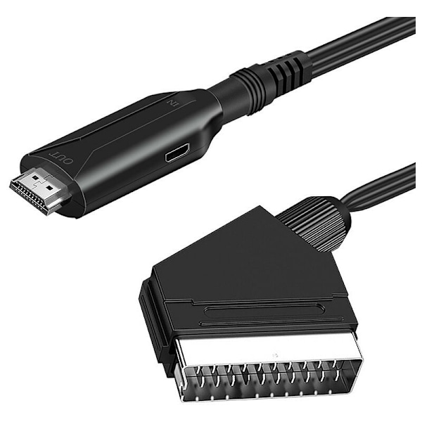 Scart till HDMI-ljud- och videoadapter för HDTV/DVD/digitalbox/PS3/PAL/NTSC - Starlight-omvandlare THSINDE