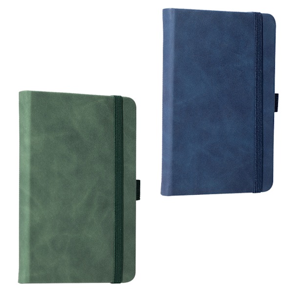 2-pak Lined Journal Notebook, Hardcover PU Læder Notebook, A7, Lille Lomme Notebook Bulk