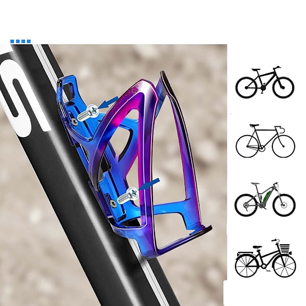 Flaskhållare cykel, färgförlöpningsdryckeshållare cykel 36g lätt PC-dryckeshållare cykel hållbar för 6,5-8 cm vattenflaskor,