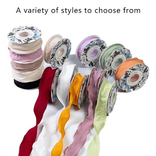 4CM Fold Ribbon - 10 Yards til gaveindpakning, buketindpakning, dekoration, håndværk