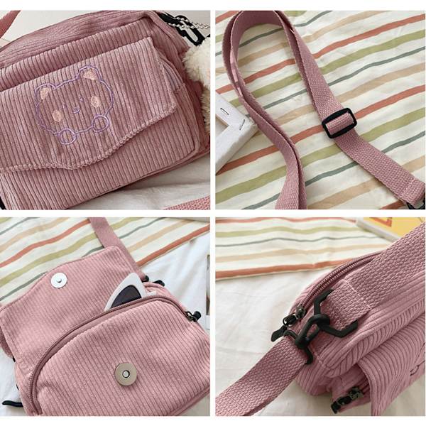 Crossbody Taske Sød Tegnebog Crossbody Taske Corduroy Pung
