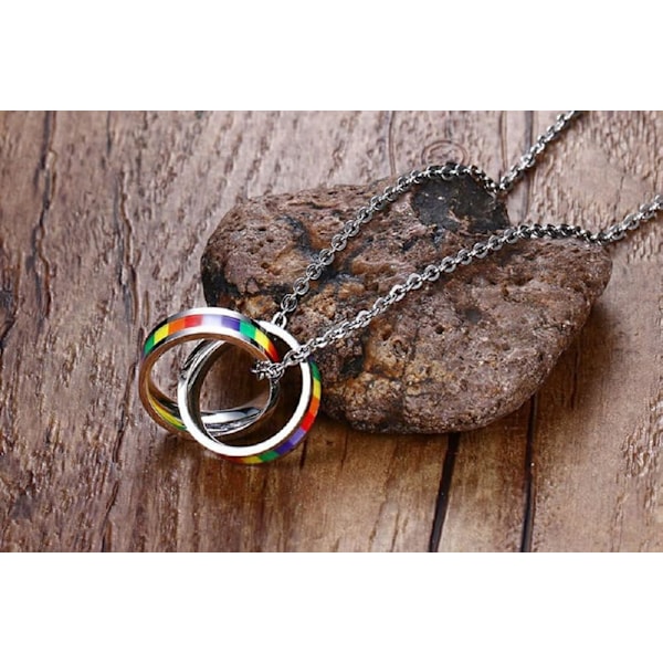 Regnbågshänge Halsband med Kedja