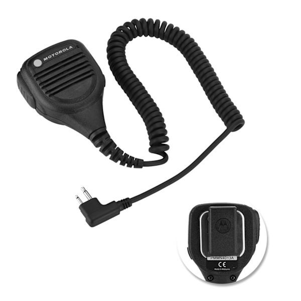 3,5 mm hörlursuttag Högtalarmikrofon Walkie talkie Radio Handmikrofon med stål bältesklämma