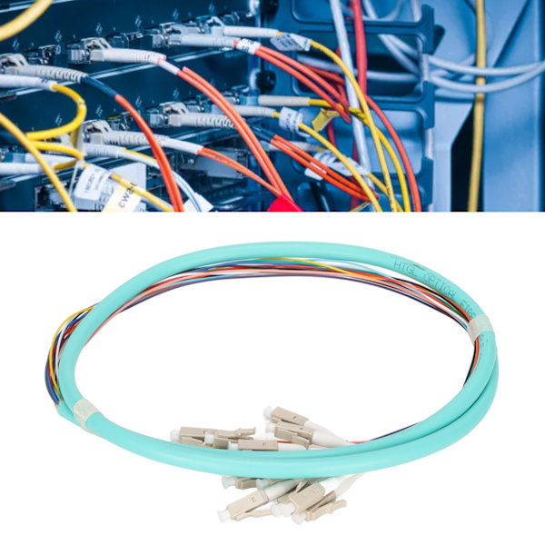 Fiberoptisk kabel 12 tråde keramisk ferrule lavt indføringstab single mode optisk fiber patch cord til instrumentering