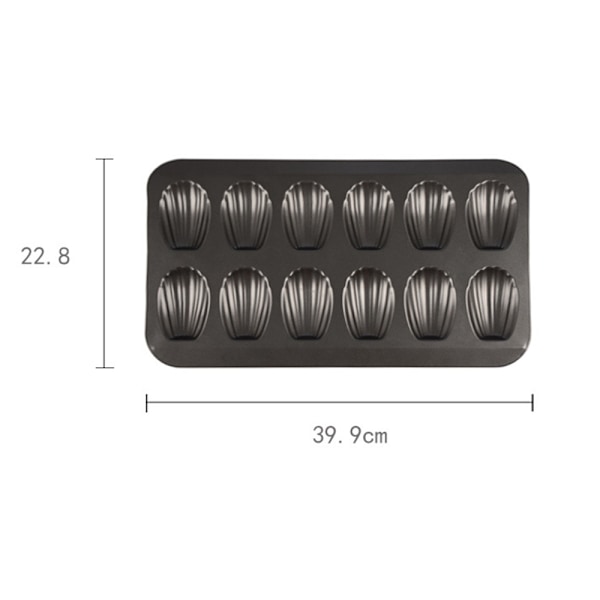 Non-stick gryta, 12 hål skal kaka bakplåt Choklad non-stick bakplåt, för bakning bakverktyg