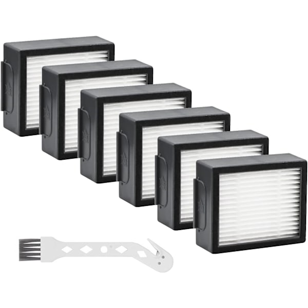 6-pak Roomba filter reservedele til iRobot Roomba i7 i7+/plus J7 J7+/Plus i3 i3+ i2 i2+ i1 i1+ i4 i6 i6+ i8 i8+ E5 E6 E7 I & J & E-serien