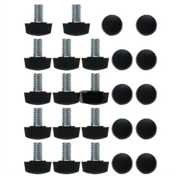 24 st justerbara möbelfötter nivelleringsfot bas ben bordsben stol justerbart golvskydd M6X10X16Mm