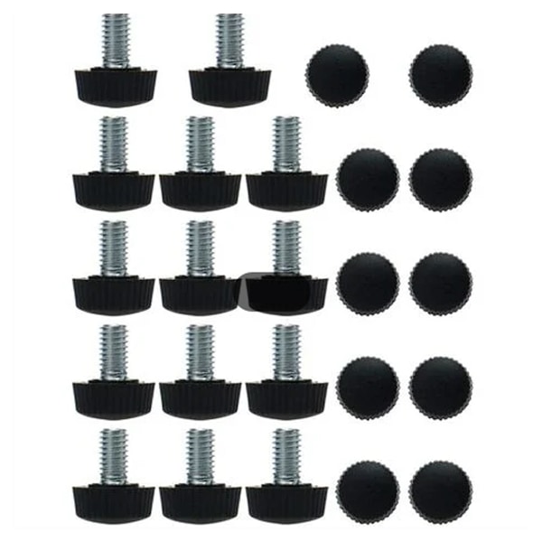 24 stk. Justerbare møbelføtter Nivelleringspute Base Ben Bordben Stol Justerbar Gulvbeskyttelse M6X10X16Mm