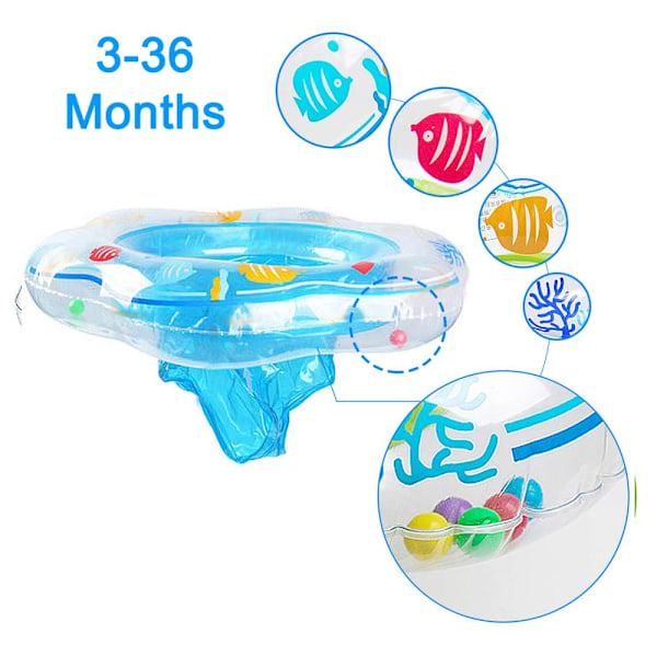 Simbaby Float för Pool, Baby Boat med Aktivitetscenter Uppblåsbar Pool Float, Baby Bad Säkerhetssäte Dubbel Airbag Simringar för Spädbarn