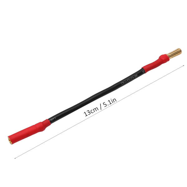 3 stk. 4 mm bananstik forlængerkabel 13 cm længde varmebestandigt bananstik stik forlængerkabel ledning til både
