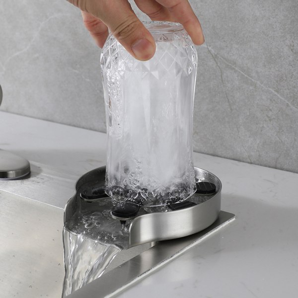 Glas Sköljare Glasbricka för Kökshandfat, Flaskbricka, Kopprengörare för Bar, Kranhandfatsfäste - 9/16