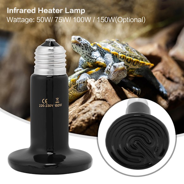 Infrarød Keramisk Emitter Kæledyrs Varme Lampe Reptil Pære 150W