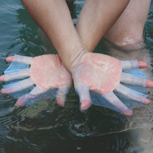 1 par silikon simhandsfena silikon simutrustning fenor handfenor för snorkling surfing fitness