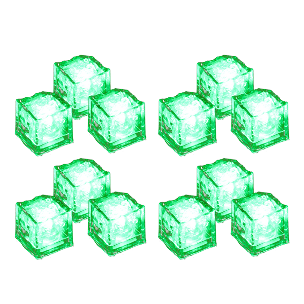 Lysende LED Isterninger (12) green