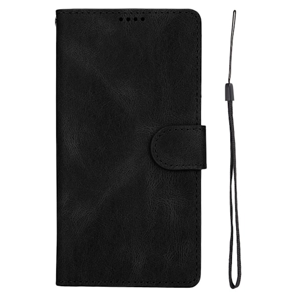 Klassisk PU Læder Wallet Kort Flip Case Magnetisk Spænde Telefon Cover Shell til Iphone 13 Sort