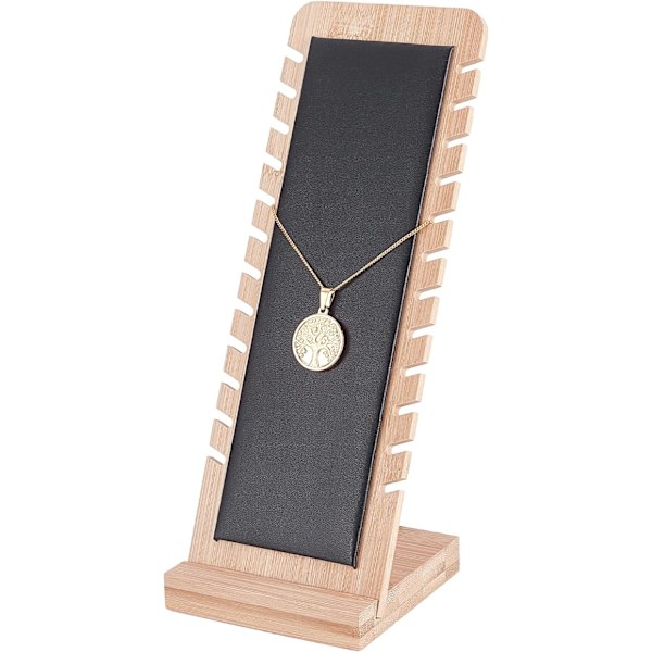 Halsbandspresentationsställ, smyckespresentationsställ halsbandspresentationsställ skrivbordspresentationsställ lång kedjeförvaringsorganisatör för halsbandshänge armband