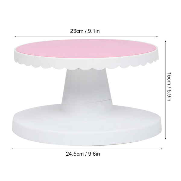 Kaktårtställ Vridbar Bas Anti-Skid Tårtdekorationsbord DIY Kök Bakverktyg (Vridbord Diameter 23cm)