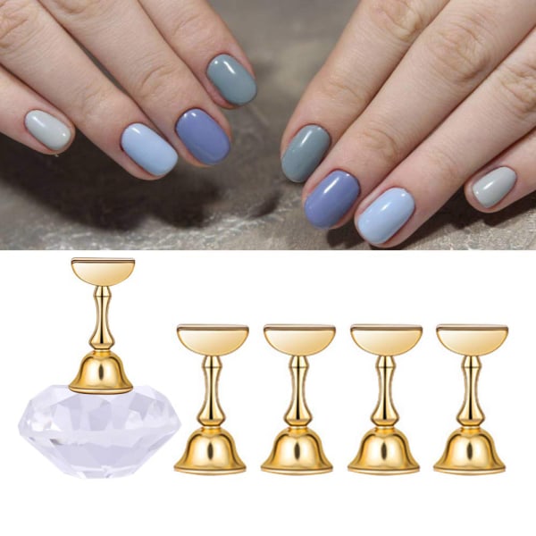 Nagelkonst Display Stativ Magnetisk Nagelkonst Stativ Nagelkonst Tips Övningsstativ med Kristallbas ros