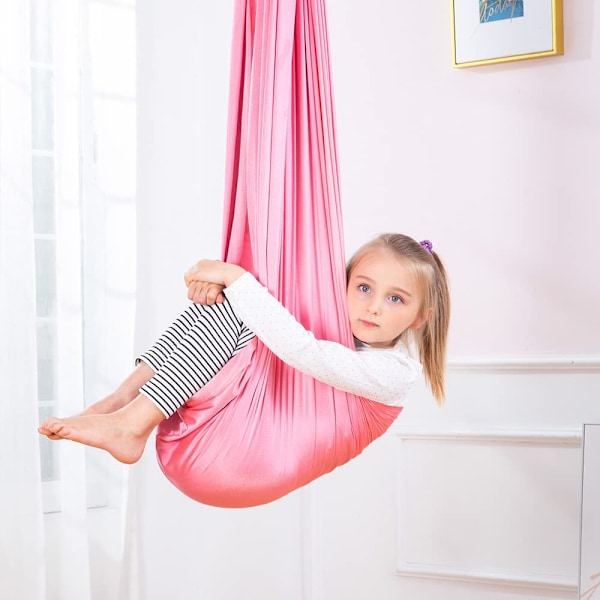 Kinder Schwingen Hengekøye, Innendørs Huske Elastisk Cuddle Hammock Sensory Swing Ideell for, Asperger og sensorisk integrasjon samt