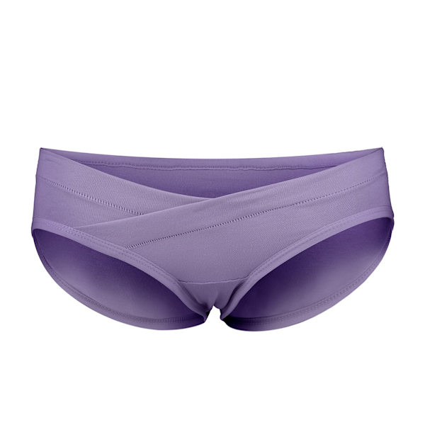 Pustende Bomulls Graviditetstruser Lav Midje U-formet Elastiske Dame Truser (Lilla L)