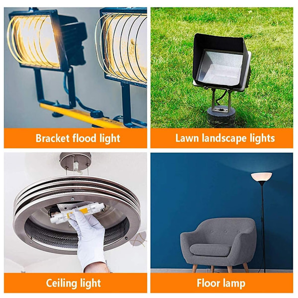 R7S LED Pære 118mm 20W Dæmpbar, Varm Hvid 3000K 3000LM, Lineær Erstatning for J118 300W Halogenlampe, 360 Graders Belysning, Flimmerfri, R7S OCB LED Rør