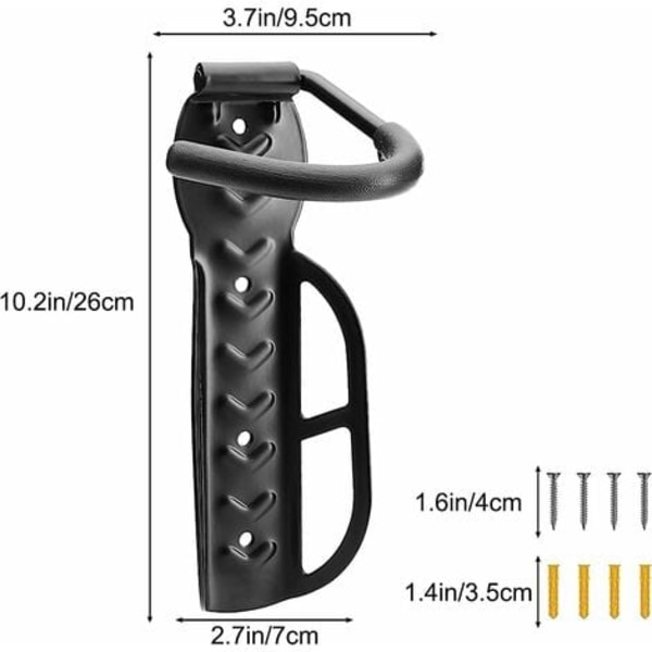 Väggmonterat cykelställ, 2-pack, svart