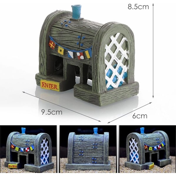 Be Sailed Svampebob Akvariedekoration Fisketank Ornament (Pakke med 3)