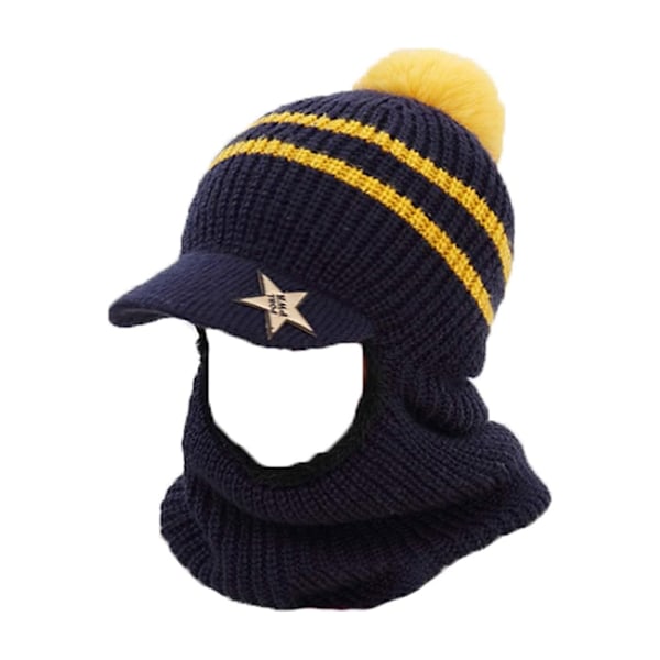 Børne Vinterhue og Halstørklæde Sæt til Drenge og Piger, Varm Strikket Hue og Halstørklæde Beanie Hue