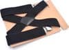 Elastiske 5 cm brede bukseseler, 4 sterke klips X-form, menn og kvinner