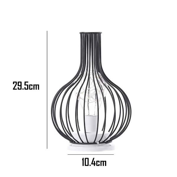 Dekorativ lampe med bur, lampe til soveværelse, køkken, bryllup