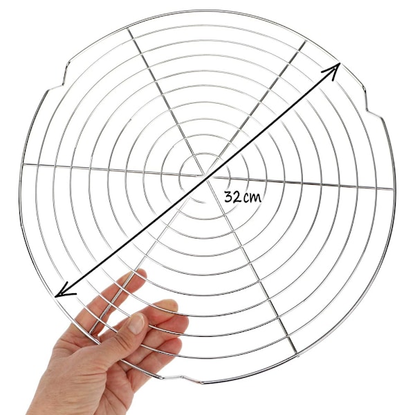 Bage kage net rack rund kage net brød kølerist Ø 32,5 cm, kagerist til jævn og hurtig køling