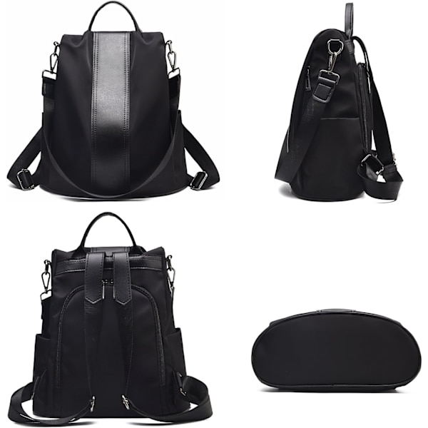 CHARMORE Damryggsäck Vattentät Nylon Skolväska Anti-stöld Daypack Axelväska Lätt Reseryggsäck