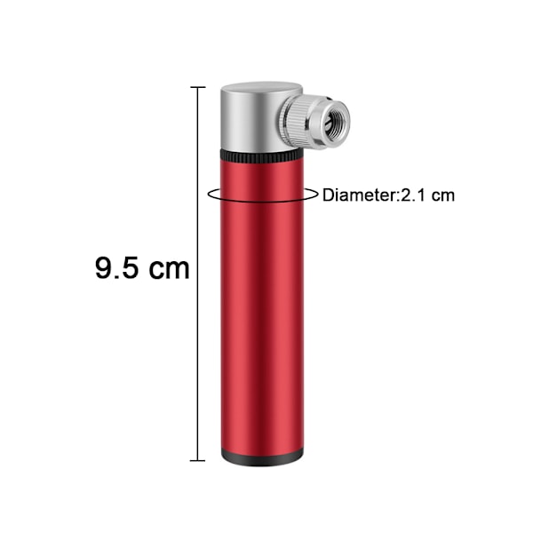 Minicykelpump 120 PSI Inkluderar Monteringssats - Kompakt & Lätt - Cykeldäckpump för Landsväg, Mountainbike och Cyklar
