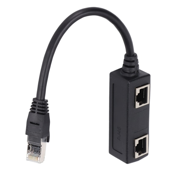 RJ45 Splitter Adapter 1 Han til 2 Hun Port Ethernet-stik til Netværk Hjemmekontor