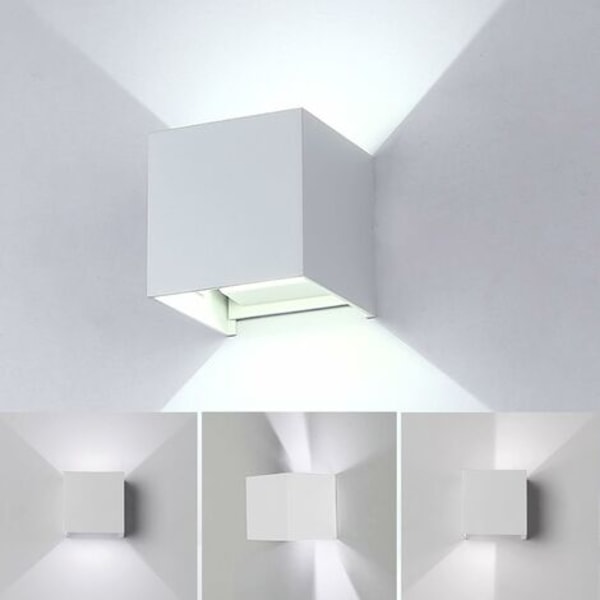12W LED Væglampe til Soveværelse Moderne Interiør, Op og Ned Design Justerbar Lampe, Aluminium Lampearmaturer Hvid LED Væglampe til Soveværelse Hjem Gang